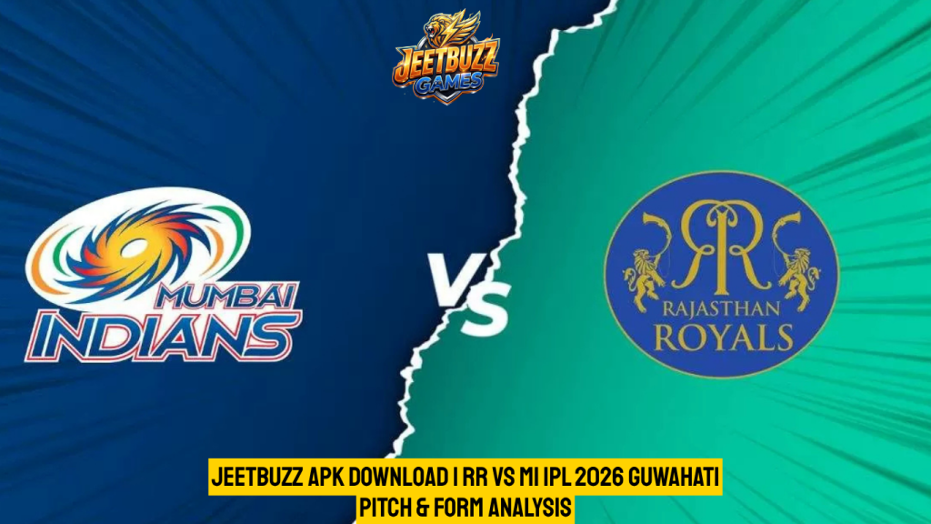 jeetbuzz apk download - Rajasthan Royals vs Mumbai Indians IPL 2026 Match 13 logo confrontation at Guwahati