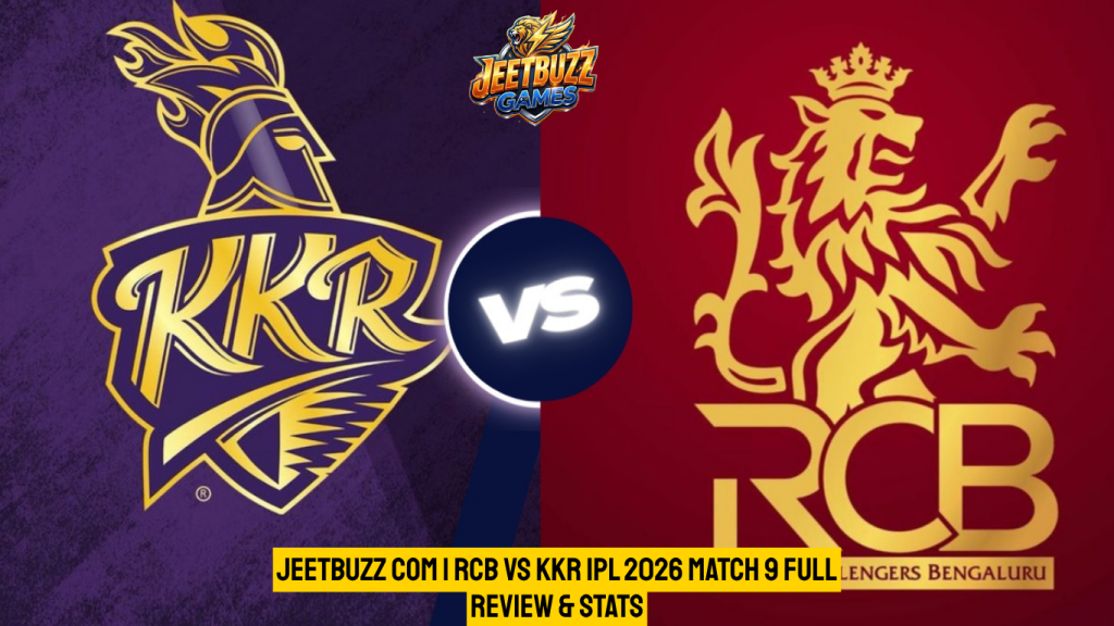 RCB vs KKR logo for IPL 2026 match review on jeetbuzz com